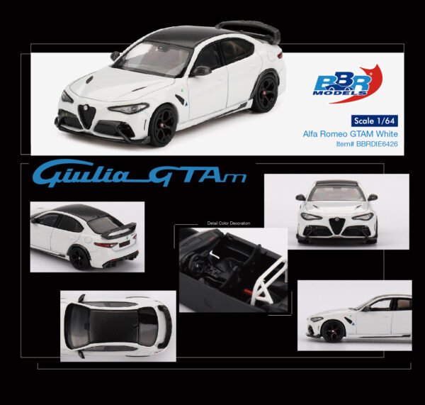 Alfa Romeo Giulia GTAm 2021, BBR, 1/64, BBRDIE6426, white
