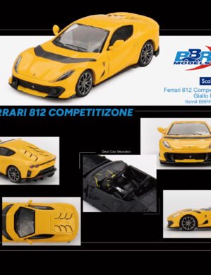 Ferrari 812 Giallo Modena Competizione 2021, BBR, 1/64, BBRFER64008, yellow
