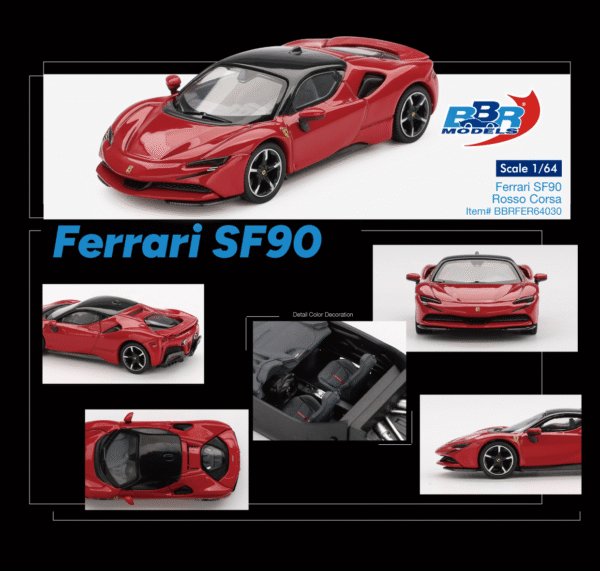 FERRARI SF90 ROSSO CORSA 2024, BBR, 1/64, BBRFER64030